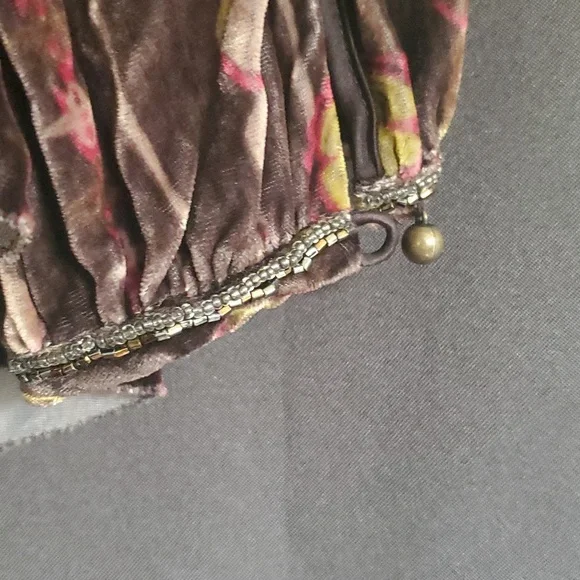 Woman's brown velvet cardigan - Picture 3 of 4